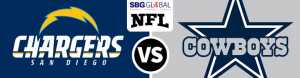 Los Angeles Chargers vs. Dallas Cowboys ThanksGiving betting Games