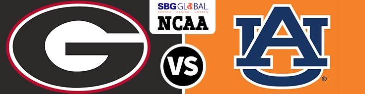 Auburn Tigers are 2½-point college football wagering favorites when they meet the Georgia Bulldogs on December 2nd.