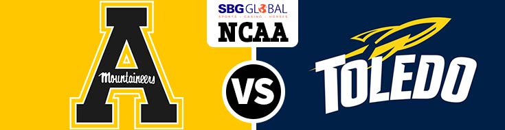 Toledo Rockets are eight-point NCAA football betting favorites to beat the Appalachian State Mountaineers in the 2017 Dollar General Bowl.