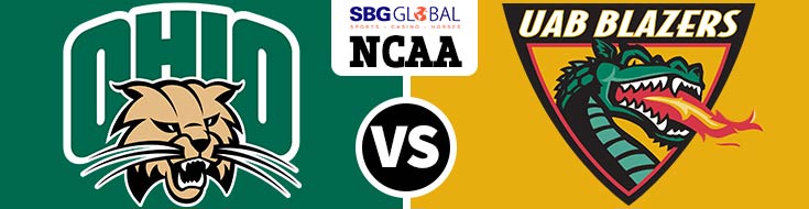 Ohio Bobcats are favored by 7½ NCAA football betting points versus the UAB Blazers in the 2017 Bahamas Bowl.