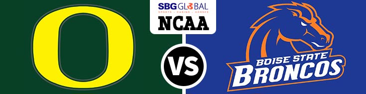 Oregon Ducks are 7½-point college football wagering favorites versus the Boise State Broncos in the 2017 Las Vegas Bowl.