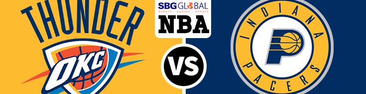 Odds favor the Indiana Pacers by 1½-points against the Oklahoma City Thunder on Wednesday, December 13th.