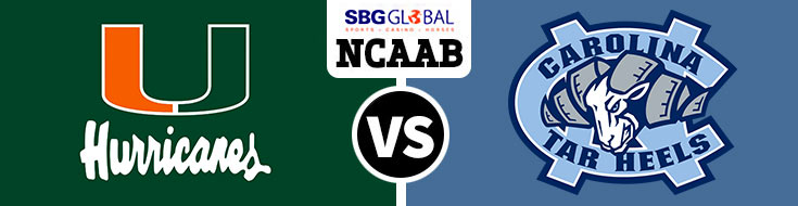 Miami Hurricanes vs. North Carolina Tar Heels Latest Odds on Tuesday February 27th, 2018