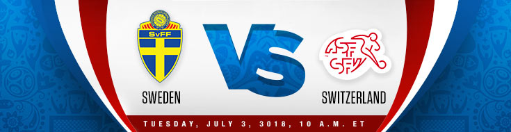 World Cup betting Round of 16 Sweden vs. Switzerland