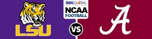 LSU Tigers vs. Alabama Crimson Tide NCAAF Betting odds