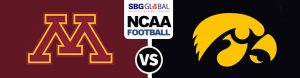 Minnesota Golden Gophers vs. Iowa Hawkeyes NCAAF Betting odds