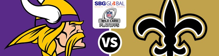 Minnesota Vikings vs. New Orleans Saints NFL WildCard Playoffs betting