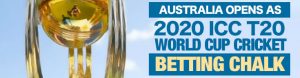 2020 ICC T20 World Cup Cricket Betting Chalk