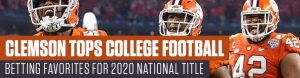 Clemson Tops College Football Betting Favorites for 2020 National Title
