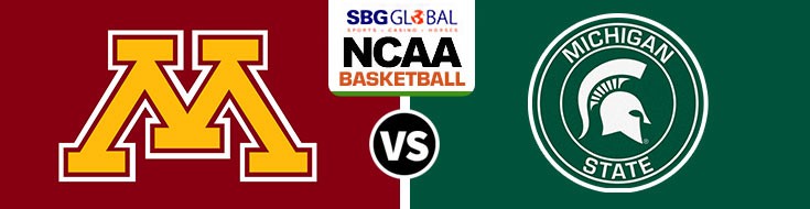 Minnesota Golden Gophers vs. Michigan State Spartans CBB Betting Odds