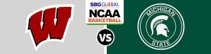 Wisconsin Badgers vs. Michigan State Spartans NCAA Basketball Betting Odds