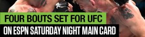 Four Bouts Set for UFC on ESPN Saturday Night Main Card