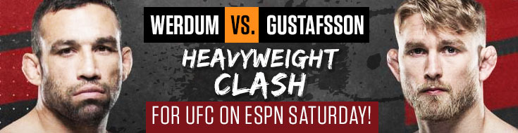 Werdum vs. Gustafsson Heavyweight Clash for UFC on ESPN Saturday!