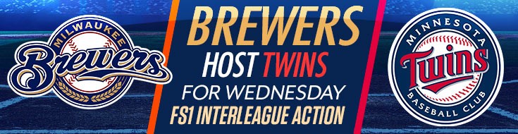 Brewers Host Twins for Wednesday FS1 Interleague Action