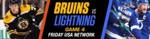 Bruins vs. Lightning Game 4 Friday USA Network