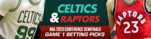 Celtics vs. Raptors NBA 2020 Conference Semifinals Game 1 Betting Picks