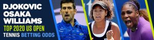 Djokovic, Osaka and Williams Top 2020 US Open Tennis Betting Odds