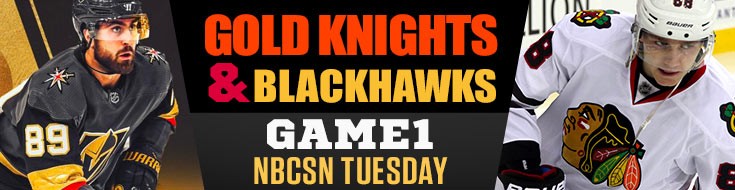 Golden Knights and Blackhawks Game 1 NBCSN Tuesday