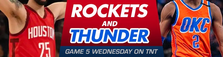 Rockets and Thunder Game 5 Wednesday on TNT