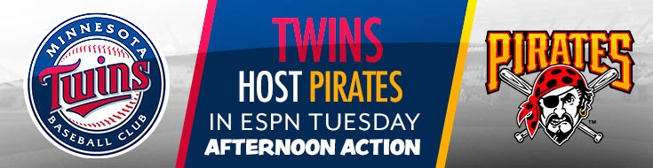Twins Host Pirates in ESPN Tuesday Afternoon Action
