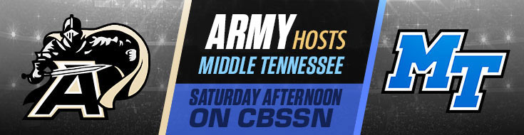 Army Hosts Middle Tennessee Saturday Afternoon on CBSSN