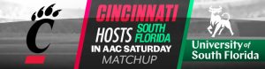 Cincinnati Hosts South Florida in AAC Saturday Matchup