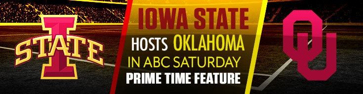 Iowa State Hosts Oklahoma in ABC Saturday Prime Time Feature