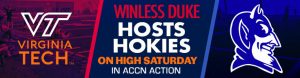 Winless Duke Hosts Hokies on High Saturday in ACCN Action