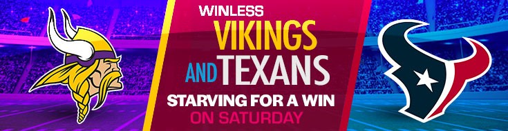 Winless Vikings and Texans Starving for a Win on Sunday