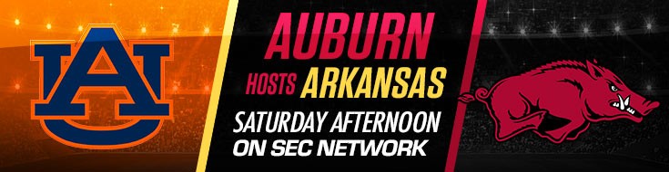 Auburn Hosts Arkansas Saturday Afternoon on SEC Network