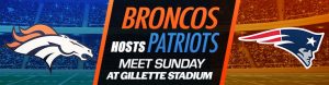 Broncos and Patriots Meet Sunday at Gillette Stadium