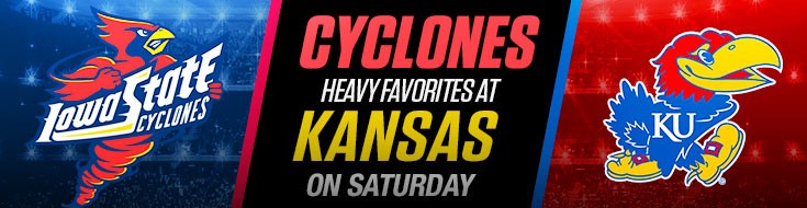 Cyclones Heavy Favorites at Kansas On Saturday