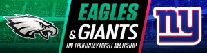 Eagles Host Giants on Thursday Night Matchup