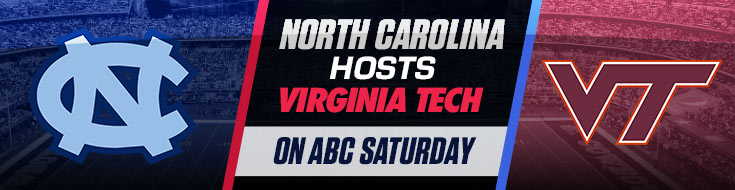 North Carolina Hosts Virginia Tech on ABC Saturday