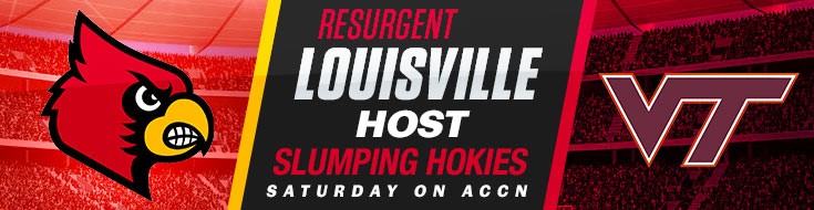 Resurgent Louisville Hosts Slumping Hokies Saturday on ACCN