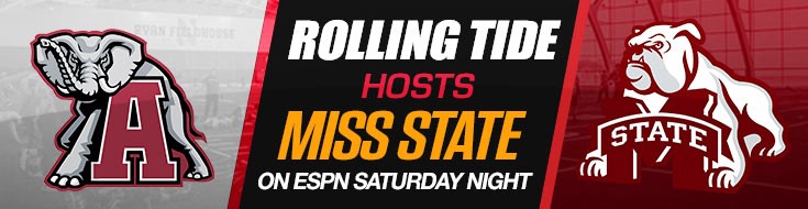 Rolling Tide Hosts Miss State on ESPN Saturday Night