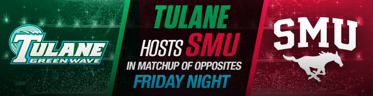 Tulane Hosts SMU in Matchup of Opposites Friday Night