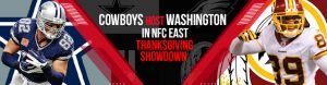 Cowboys Host Washington in NFC East Thanksgiving Showdown