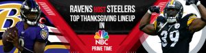 Ravens and Steelers Top Thanksgiving Lineup in NBC Prime Time
