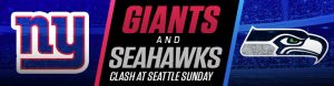 Giants and Seahawks Clash at Seattle Sunday