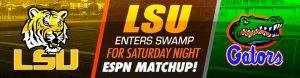 LSU Tigers vs Florida Gators NCAAF Betting Night ESPN Matchup