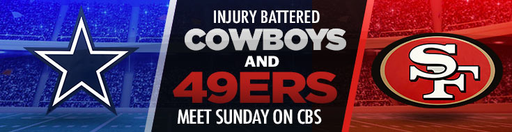 San Francisco 49ers vs. Dallas Cowboys meet Sunday on CBS NFL Bets