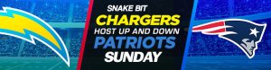 Snake Bit Chargers Host Up and Down Patriots Sunday