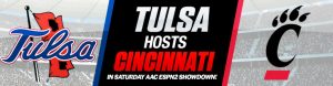 Tulsa Hosts Cincinnati in Saturday AAC ESPN2 Showdown!