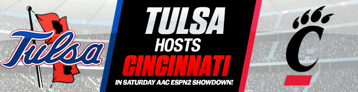 Tulsa Hosts Cincinnati in Saturday AAC ESPN2 Showdown!