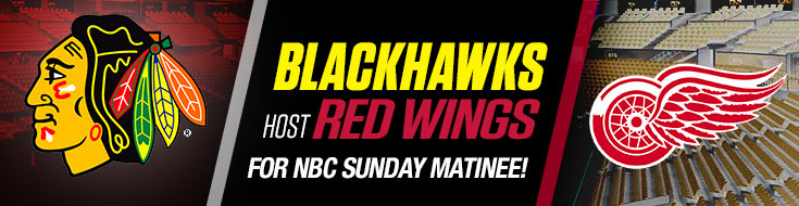 Blackhawks Host Red Wings for NBC Sunday Matinee!