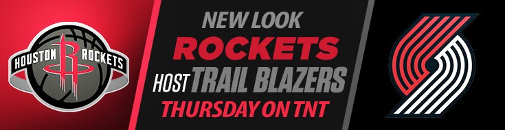 New-Look Rockets Host Trail Blazers Thursday on TNT