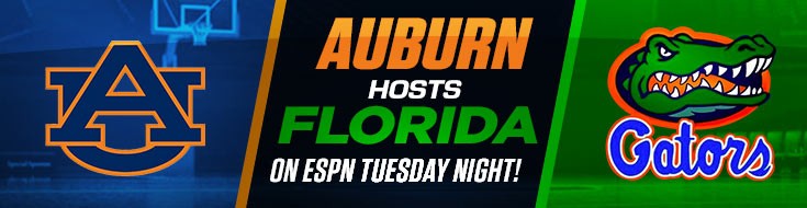 Auburn Hosts Florida on ESPN Tuesday Night!