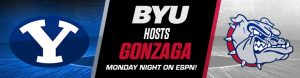 BYU Hosts Gonzaga Monday Night on ESPN
