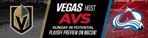 Colorado Avalanche vs. Vegas Golden Knights NHL Betting on NBCSN (Sunday, February 14)